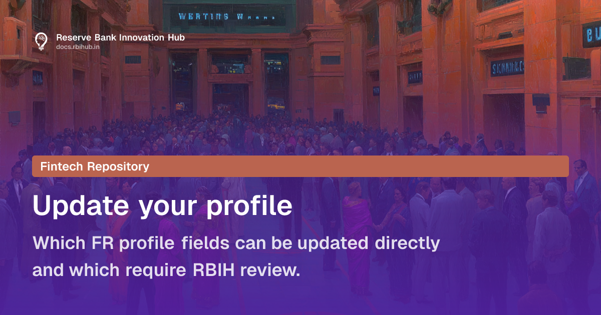 FR — Update your profile — RBIH Docs