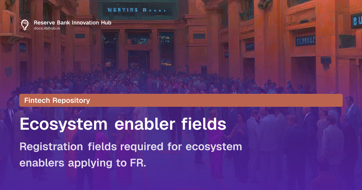 FR — Ecosystem enabler fields — RBIH Docs