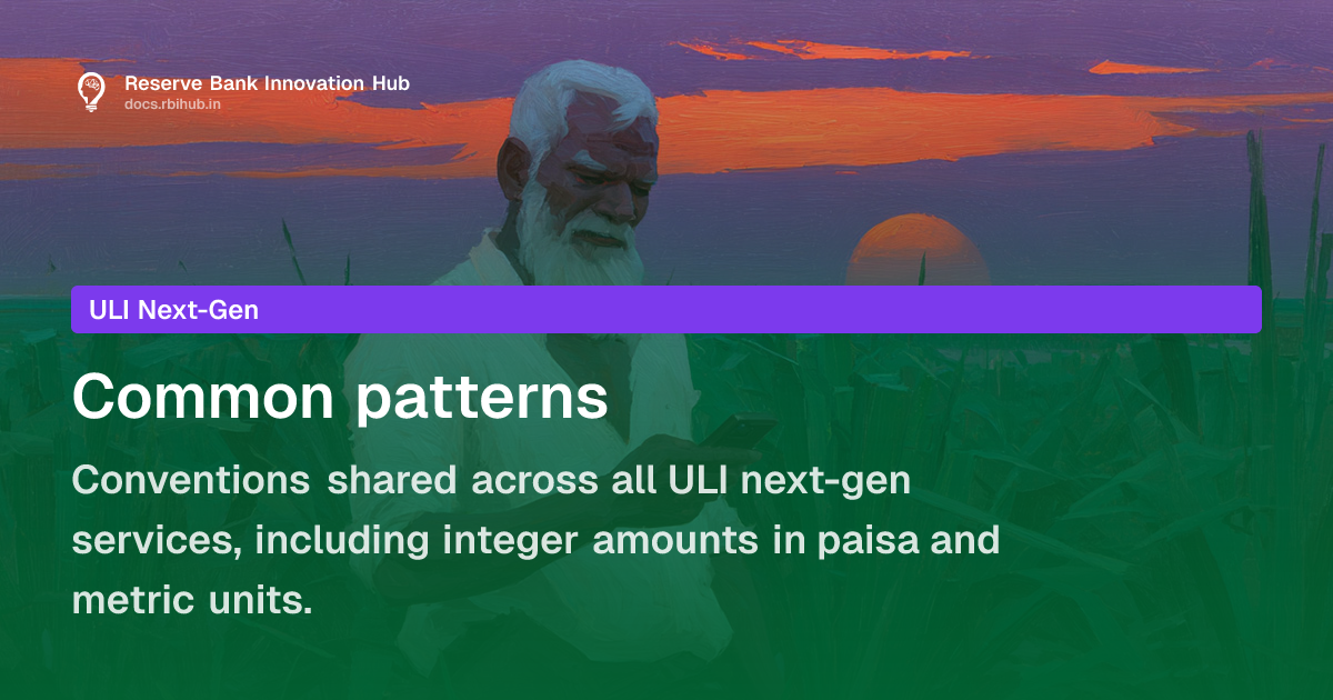 Common patterns — ULI next-gen — RBIH Docs