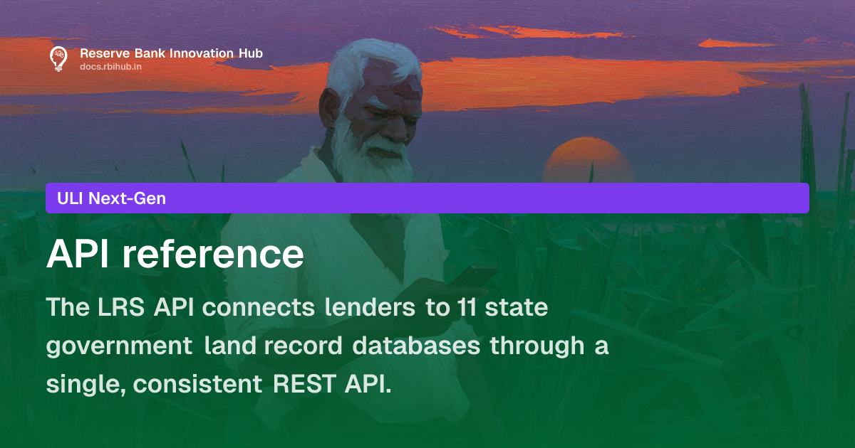 API reference — Land records — RBIH Docs
