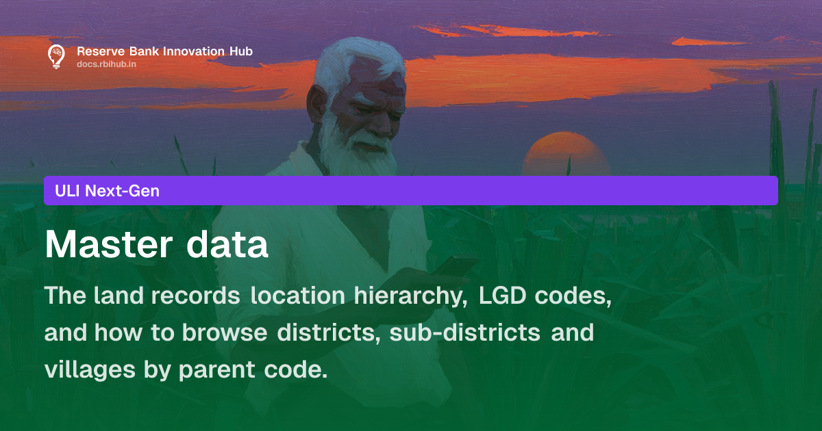 Master data — LRS — RBIH Docs